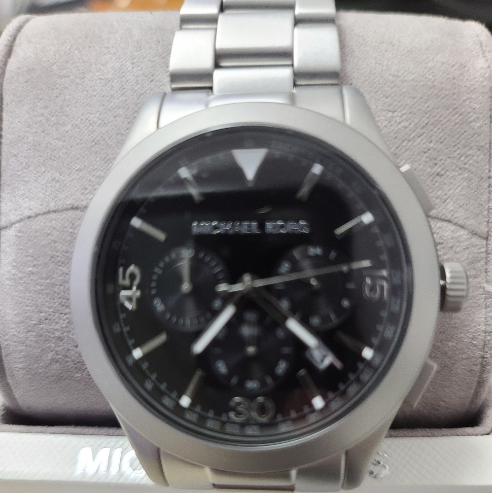 MK Men's Gareth Chronograph Black Dial Watch - Picture 7 of 10